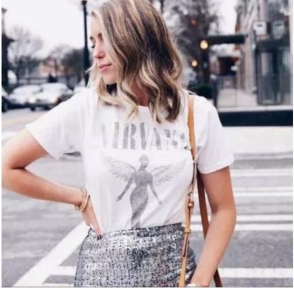 Nirvana band white tee shirt - Picture 2 of 6